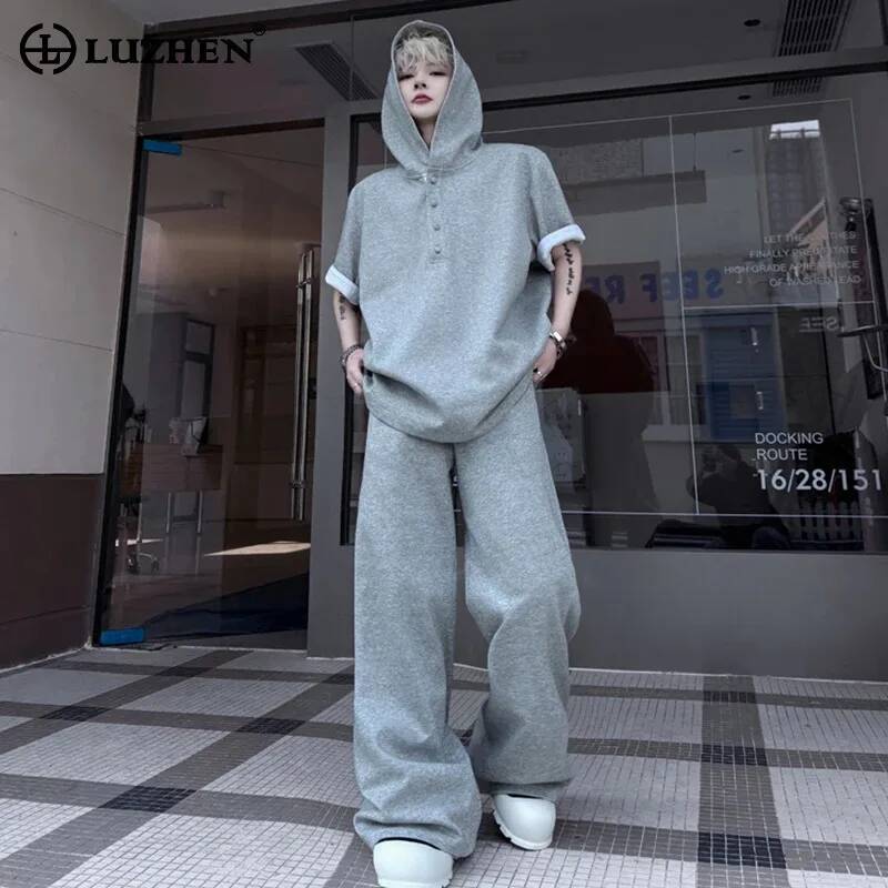 Street Fashion For Man - LUZHEN 오리지널 탑 슬리브 2026 짧은