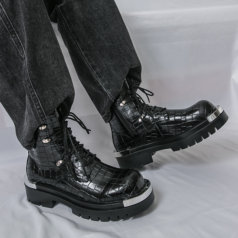 Street Fashion Walking - 고품질 하이탑 남성 아웃도어 하이킹 부츠