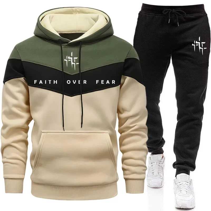 Faith Over Fear 남성용 트랙수트 후드 티셔 - Street Fashion Art 리뷰 및 가격