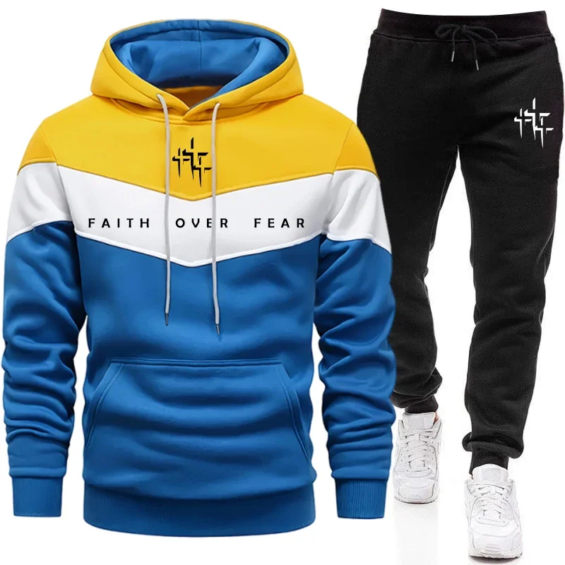 Faith Over Fear 남성용 트랙수트 후드 티셔 - Street Fashion Art 리뷰 및 가격