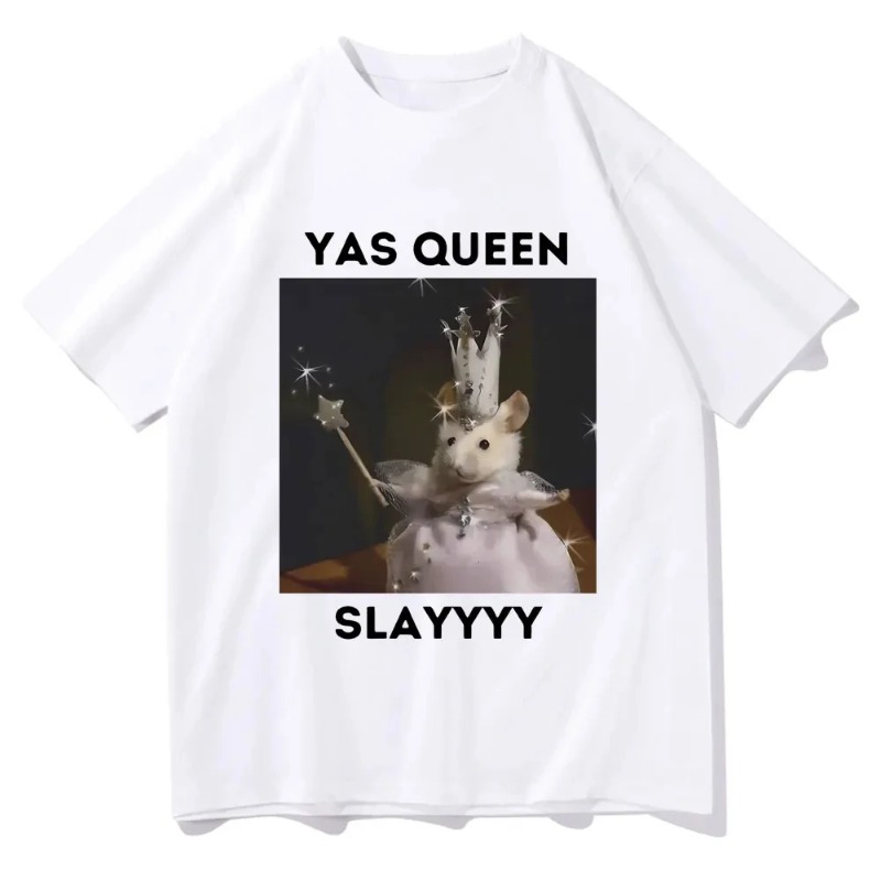 슬픈 햄스터 티셔츠 Funny Yas Queen Sla - Queen Street Fashion 리뷰 및 가격