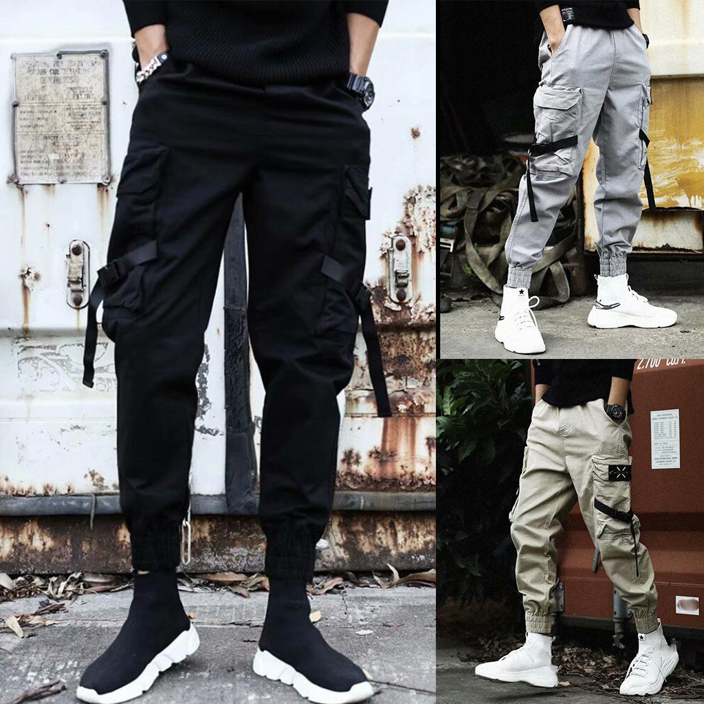 루즈핏 카고 팬츠 남성 스트릿웨어 트렌디 멀티 포켓 조 - Street Fashion Art 리뷰 및 가격