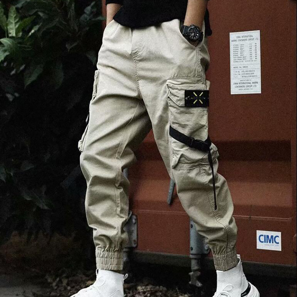 루즈핏 카고 팬츠 남성 스트릿웨어 트렌디 멀티 포켓 조 - Street Fashion Art 리뷰 및 가격