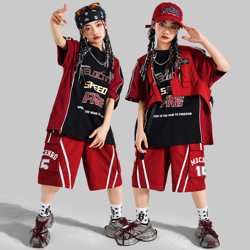 십대 패션 힙합 재즈 댄스 의상 티셔츠 반바지 의류 세 - Street Fashion Vest 리뷰 및 가격