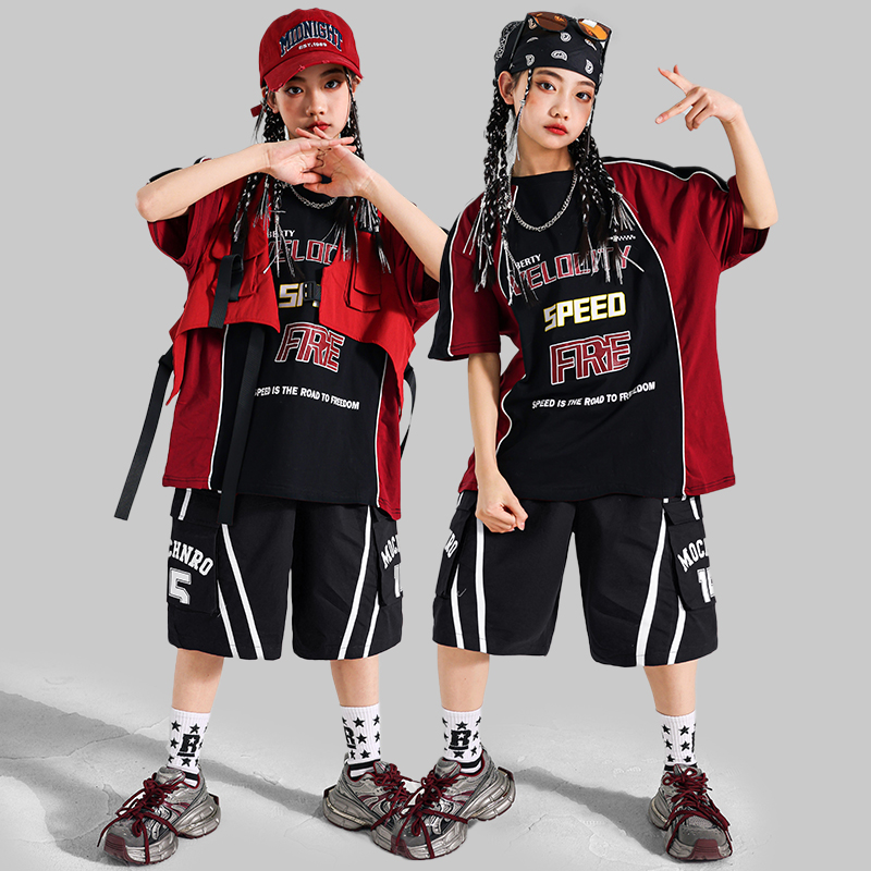 십대 패션 힙합 재즈 댄스 의상 티셔츠 반바지 의류 세 - Street Fashion Vest 리뷰 및 가격