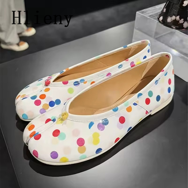 Hlieny 패션 다채로운 폴카 도트 스플릿 토우 여성 - Street Fashion Walking 리뷰 및 가격