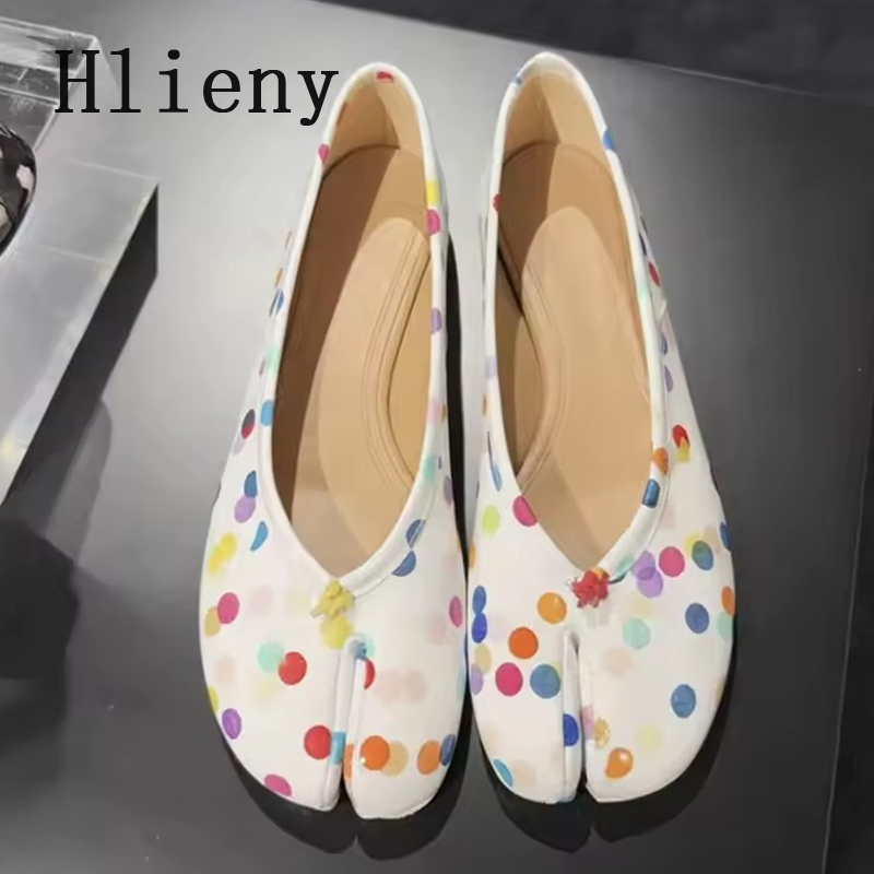Hlieny 패션 다채로운 폴카 도트 스플릿 토우 여성 - Street Fashion Walking 리뷰 및 가격