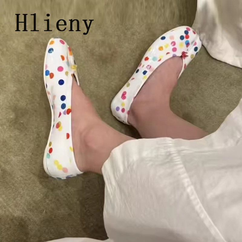 Hlieny 패션 다채로운 폴카 도트 스플릿 토우 여성 - Street Fashion Walking 리뷰 및 가격