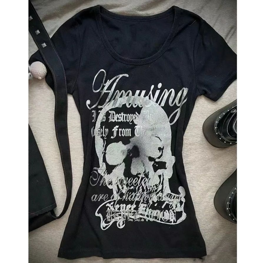 Vintage Shibuya Hottie Skull L - Street Fashion Shibuya 리뷰 및 가격