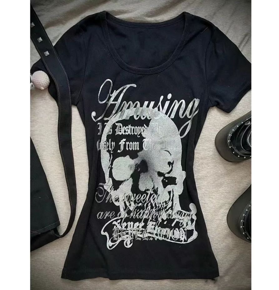 Vintage Shibuya Hottie Skull L - Street Fashion Shibuya 리뷰 및 가격