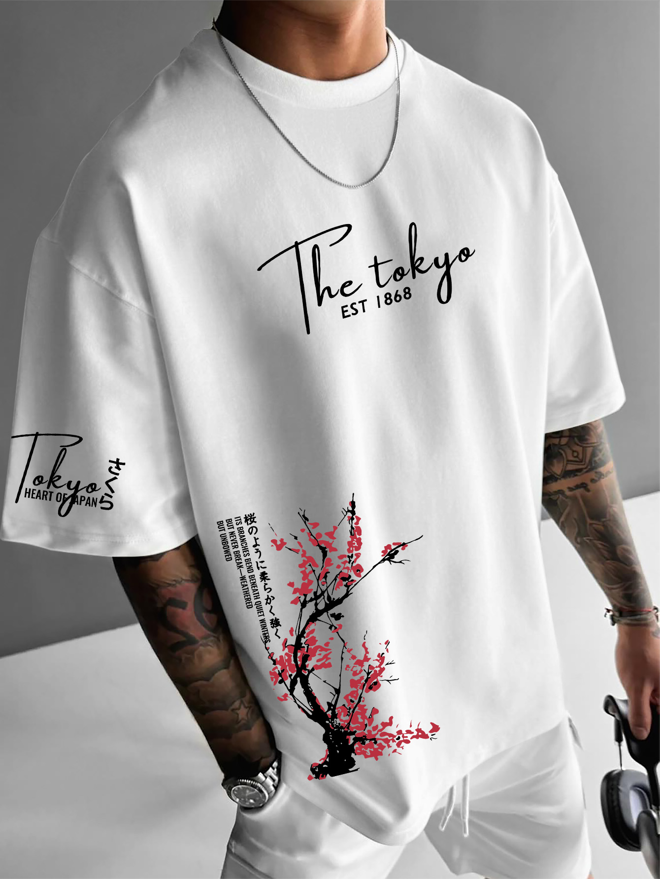Tokyo EST 1868 벚꽃 일본 스타일 여름 데일 - Street Fashion Shibuya 리뷰 및 가격