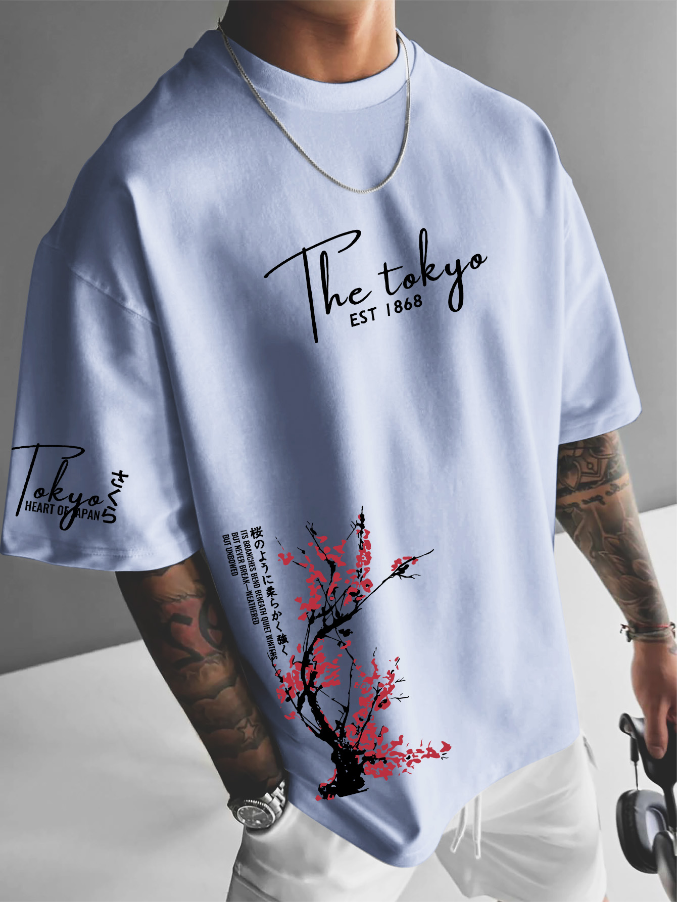 Tokyo EST 1868 벚꽃 일본 스타일 여름 데일 - Street Fashion Shibuya 리뷰 및 가격