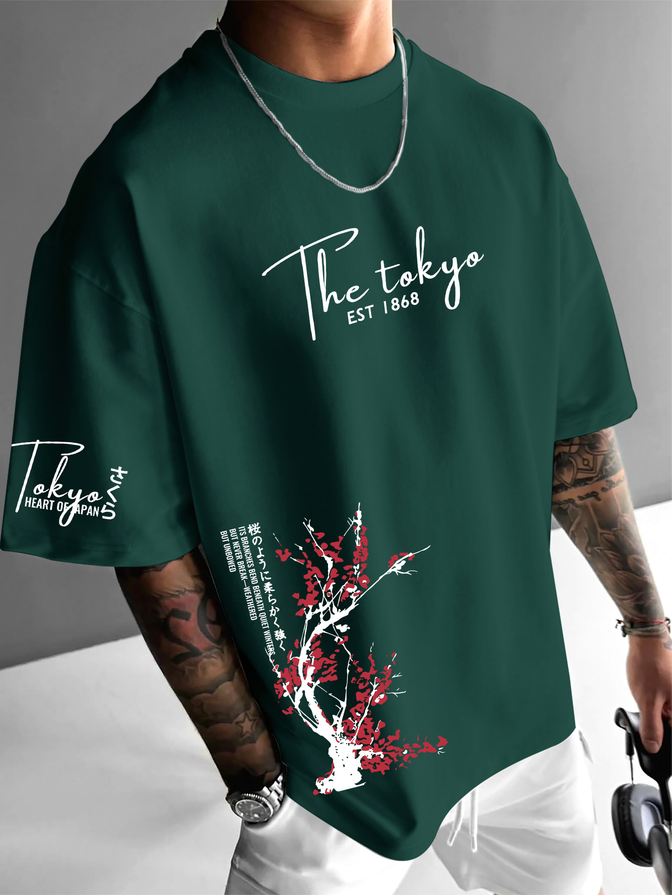 Tokyo EST 1868 벚꽃 일본 스타일 여름 데일 - Street Fashion Shibuya 리뷰 및 가격