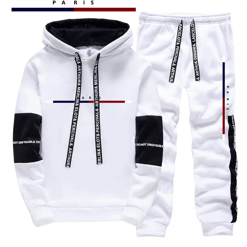 파리 패션 프린트 남성 세트/후드티/바지 가을 데일리  - Street Fashion For Man 리뷰 및 가격